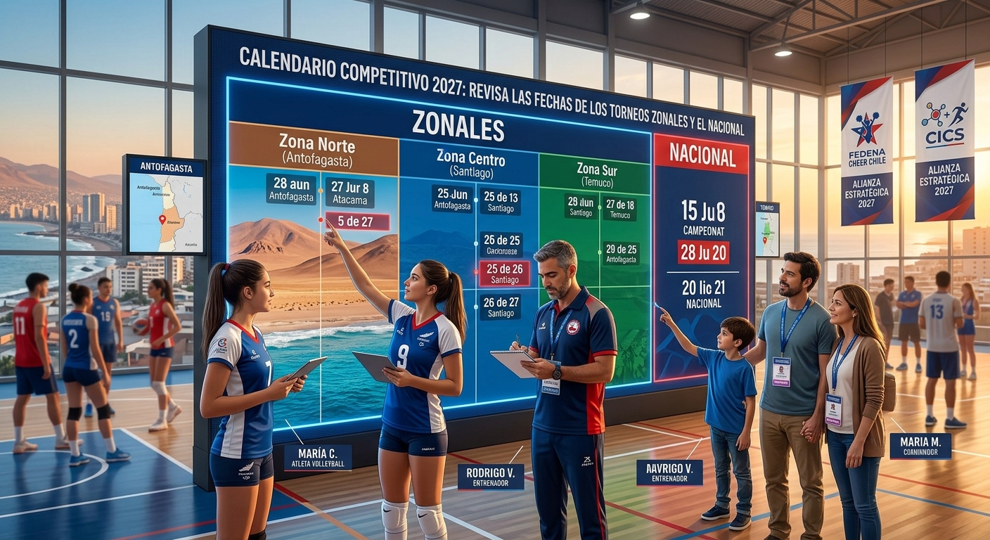 CALENDARIO COMPETITIVO 2027: REVISA LAS FECHAS DE LOS TORNEOS ZONALES Y EL NACIONAL